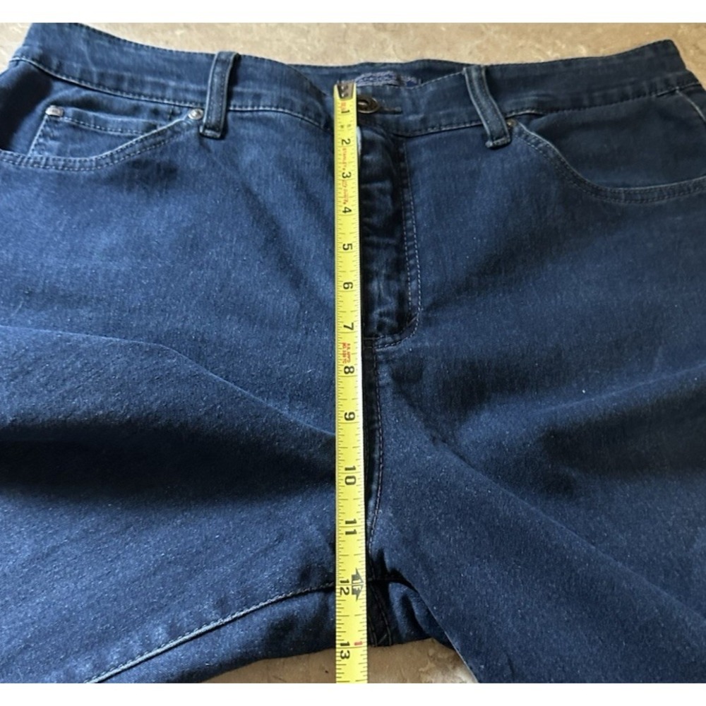 Bandolino Women's Jeans Size 14 Blue Stretch Denim Straight High Rise 29 Inseam - Picture 7 of 10